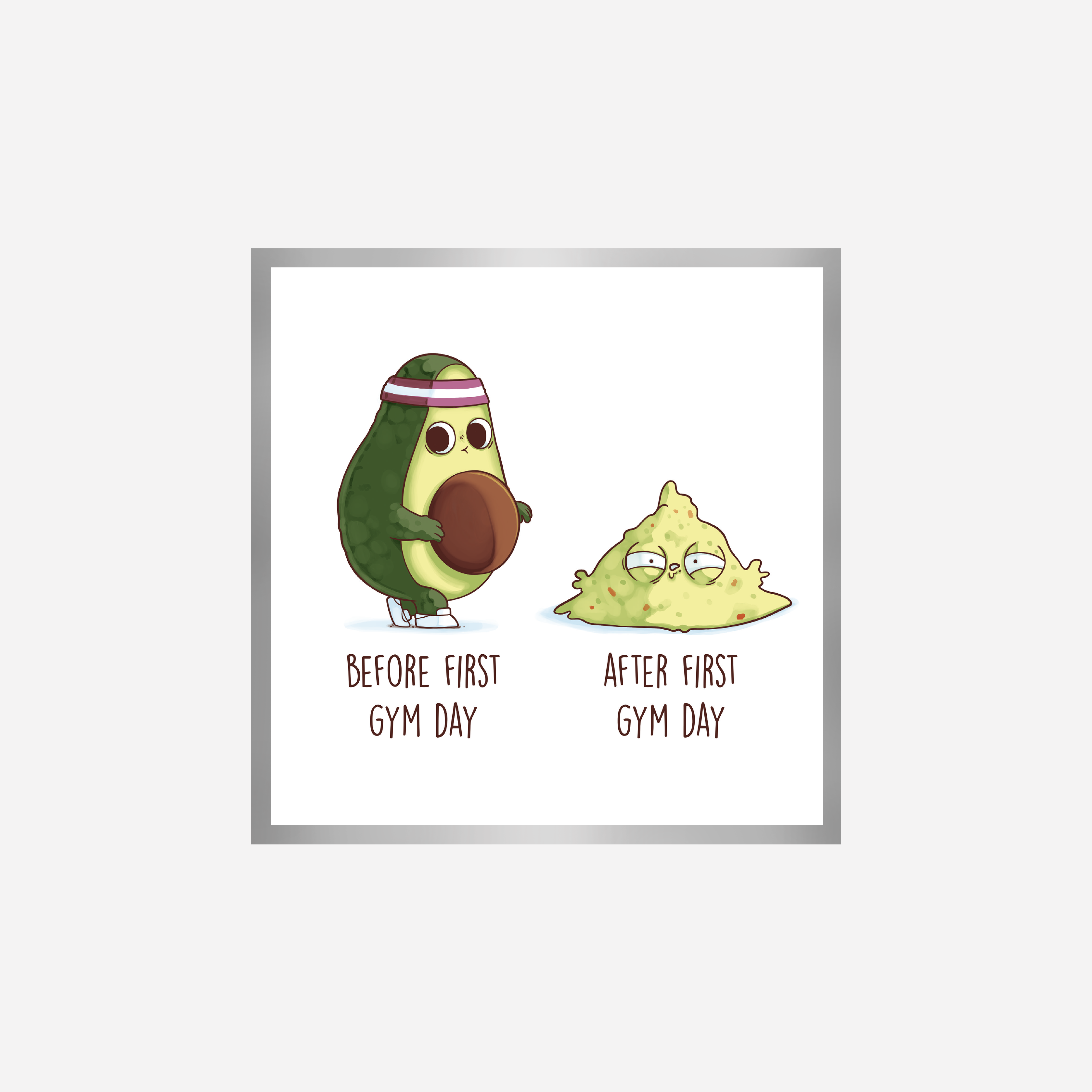 Before After Gym Art Print