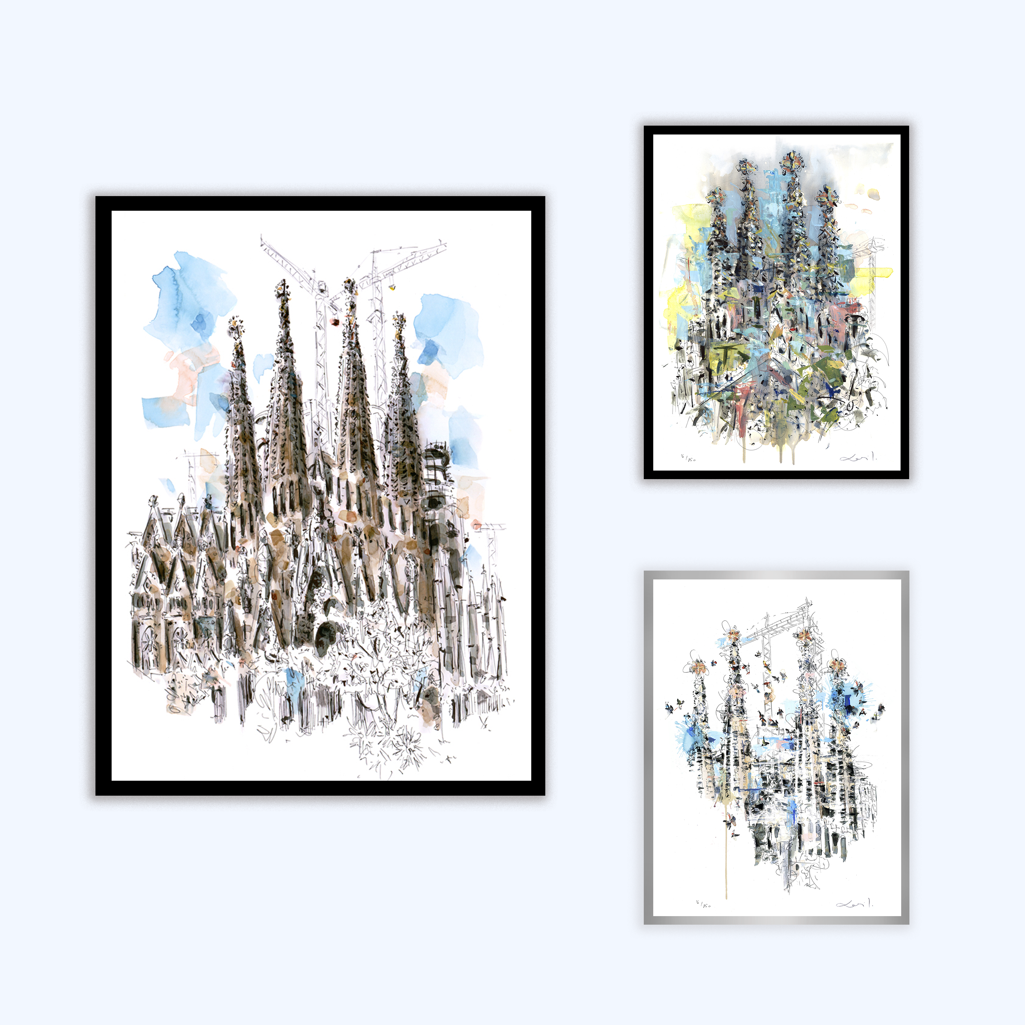 Sagrada Familia Freestyle Art Print