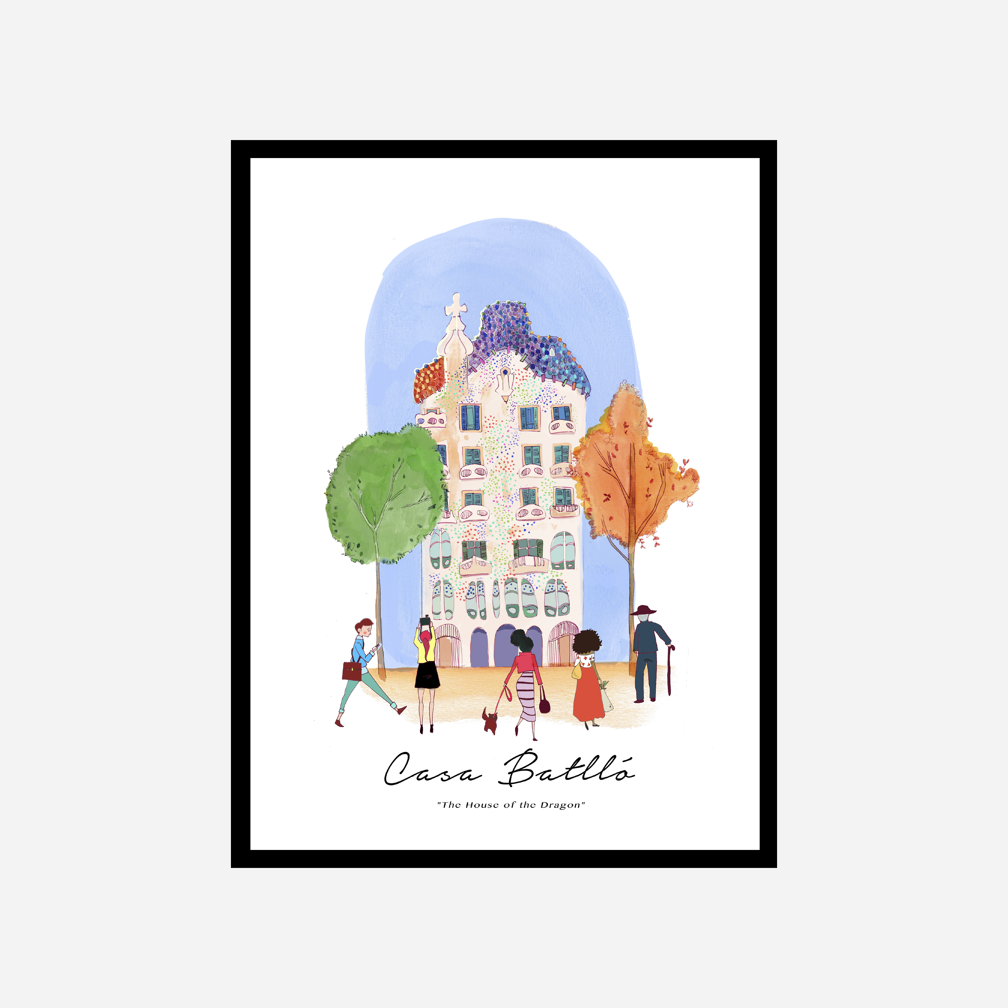 Casa Batllo Dragon House Art Print