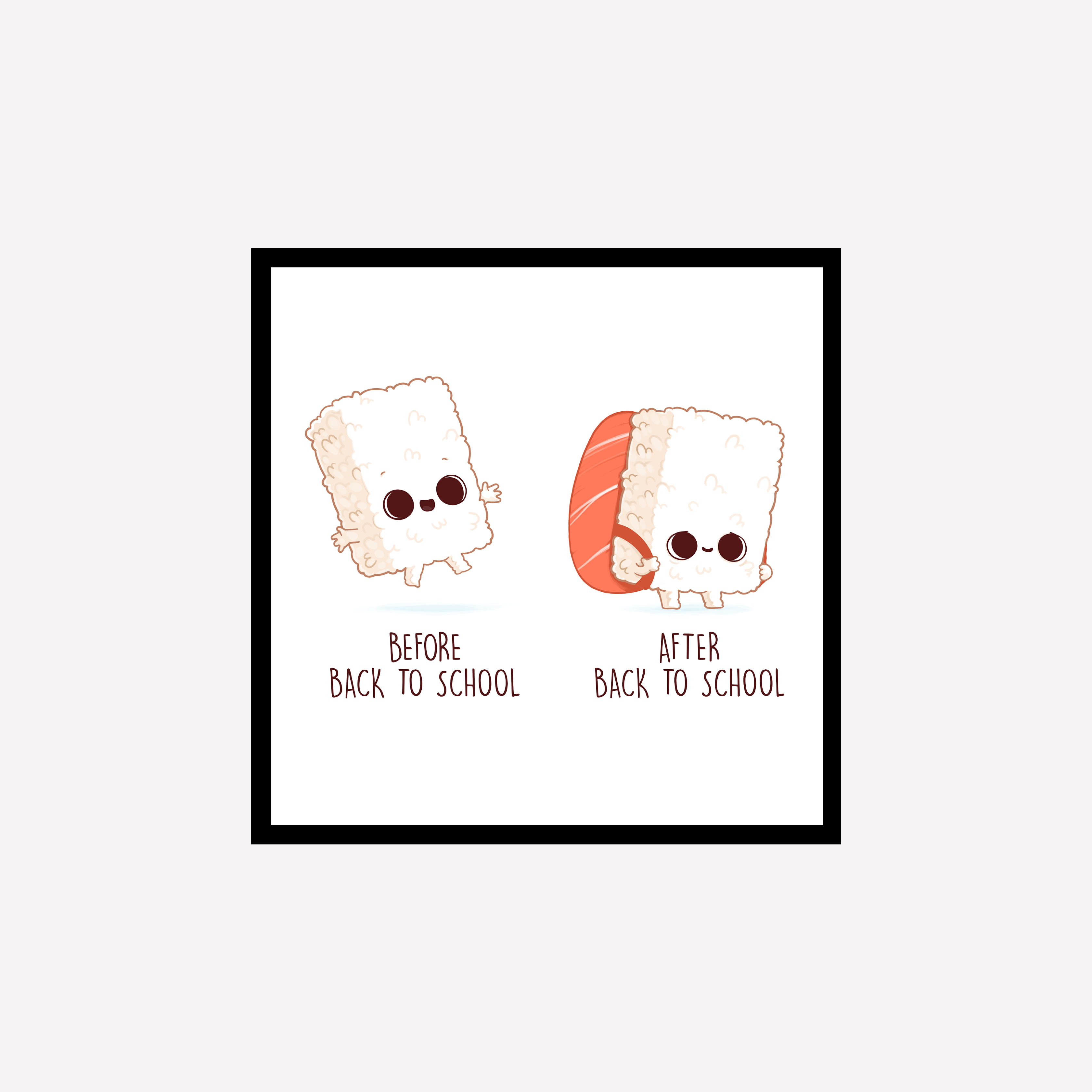 Back School Sushi Art Print