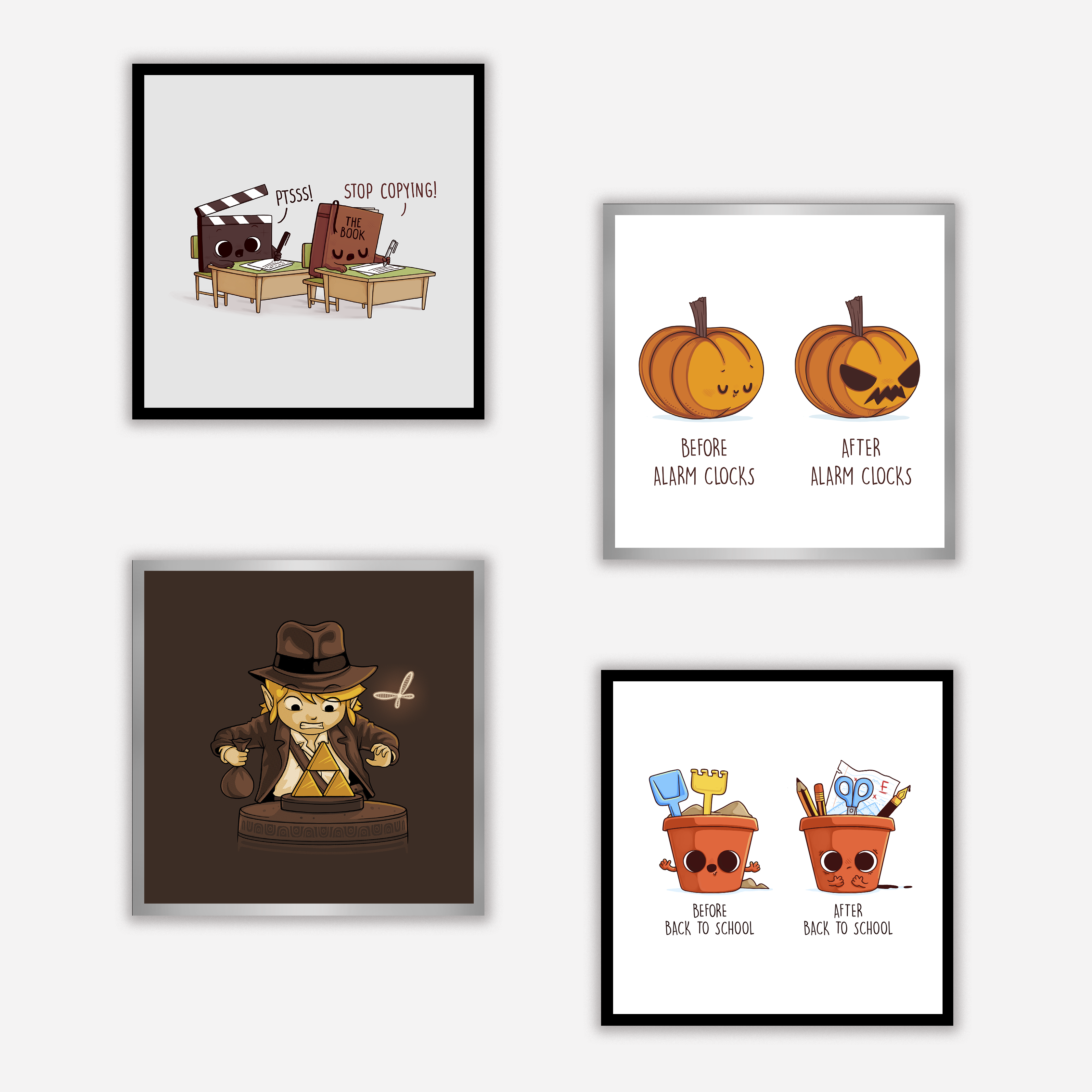 Before After Alarm Clock Art Print