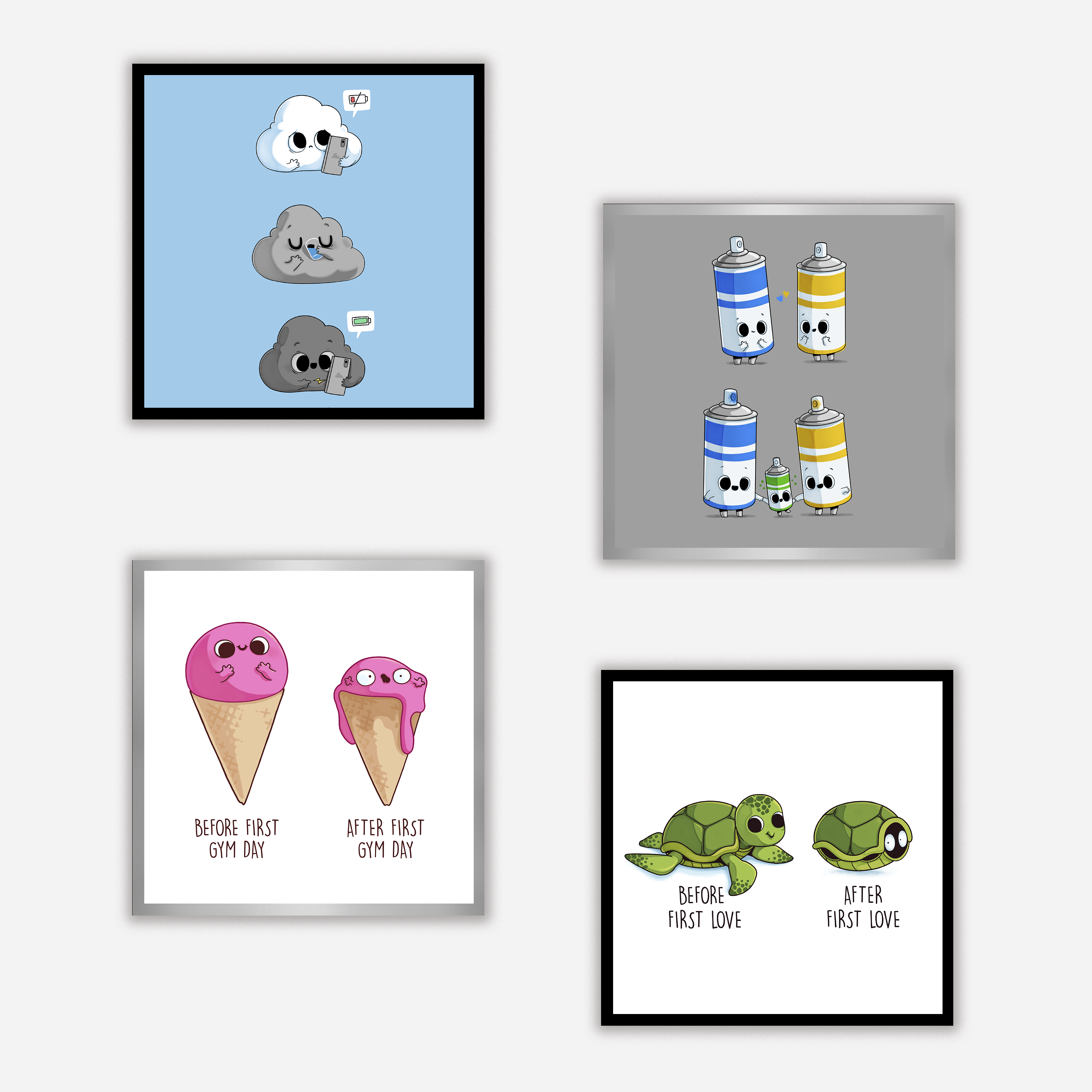 Before After Ice cream Gym Art Print