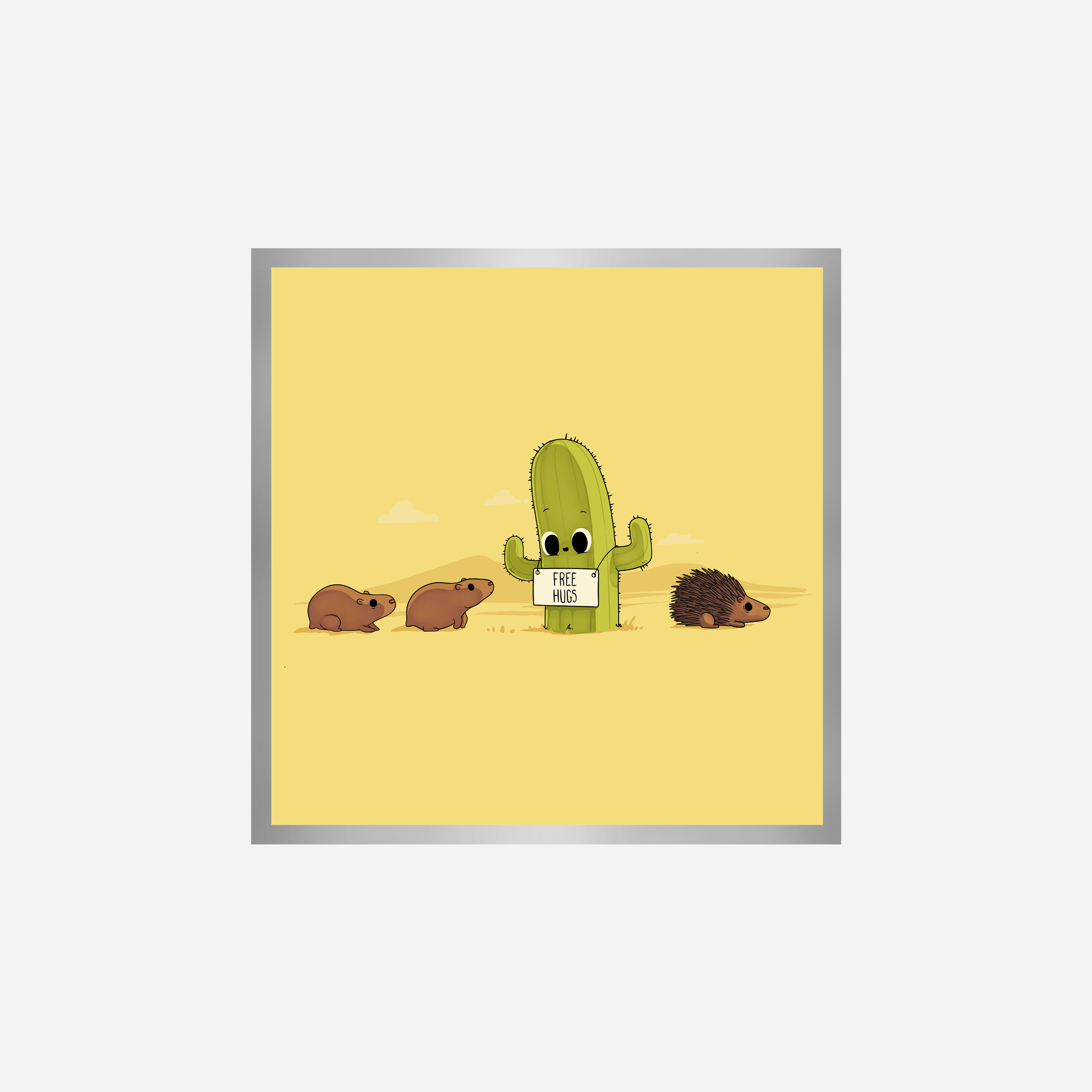 Cactus Hug Art Print