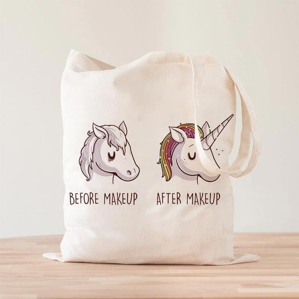 Before After Makeup Tote Bag