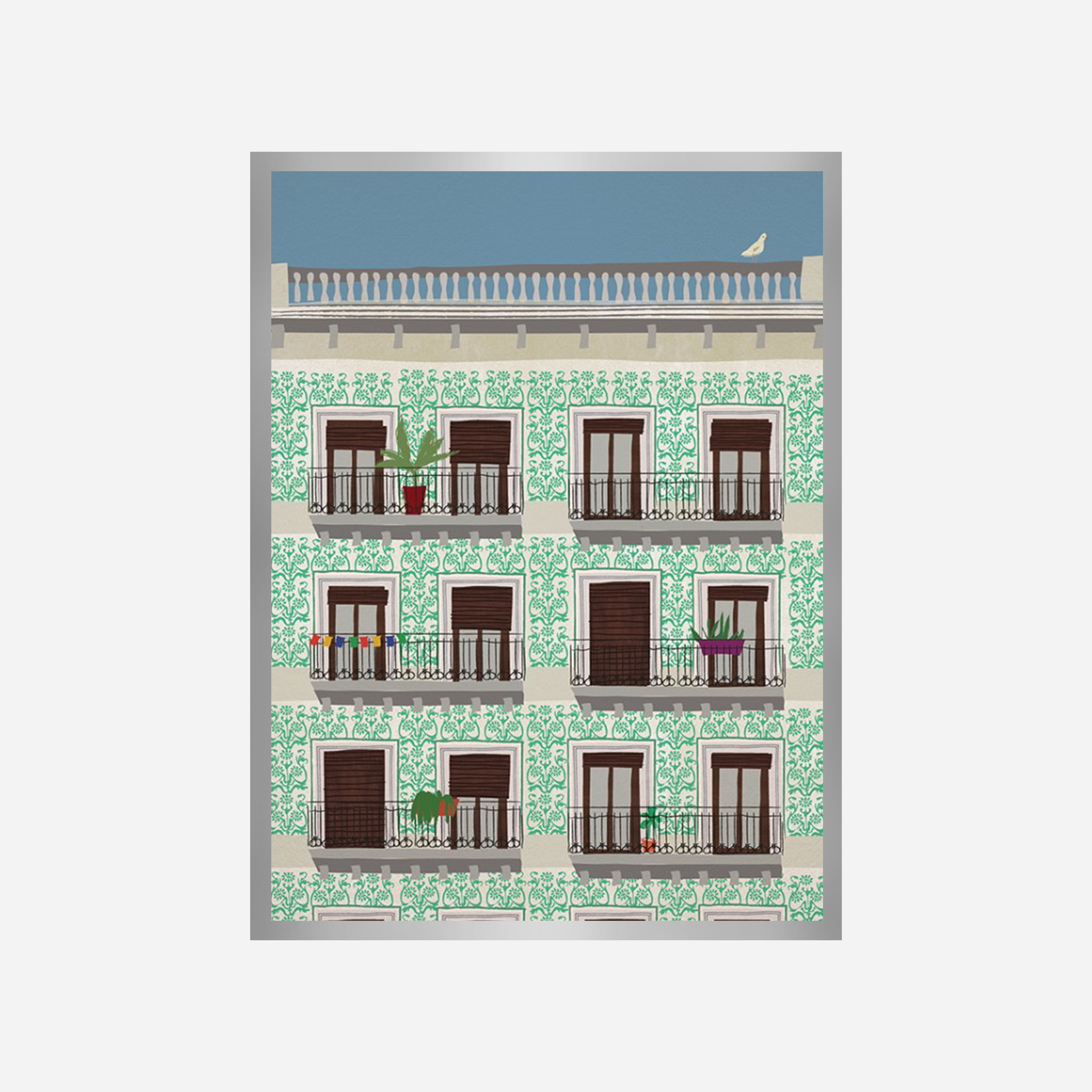 Fachada Verde Pattern Art Print