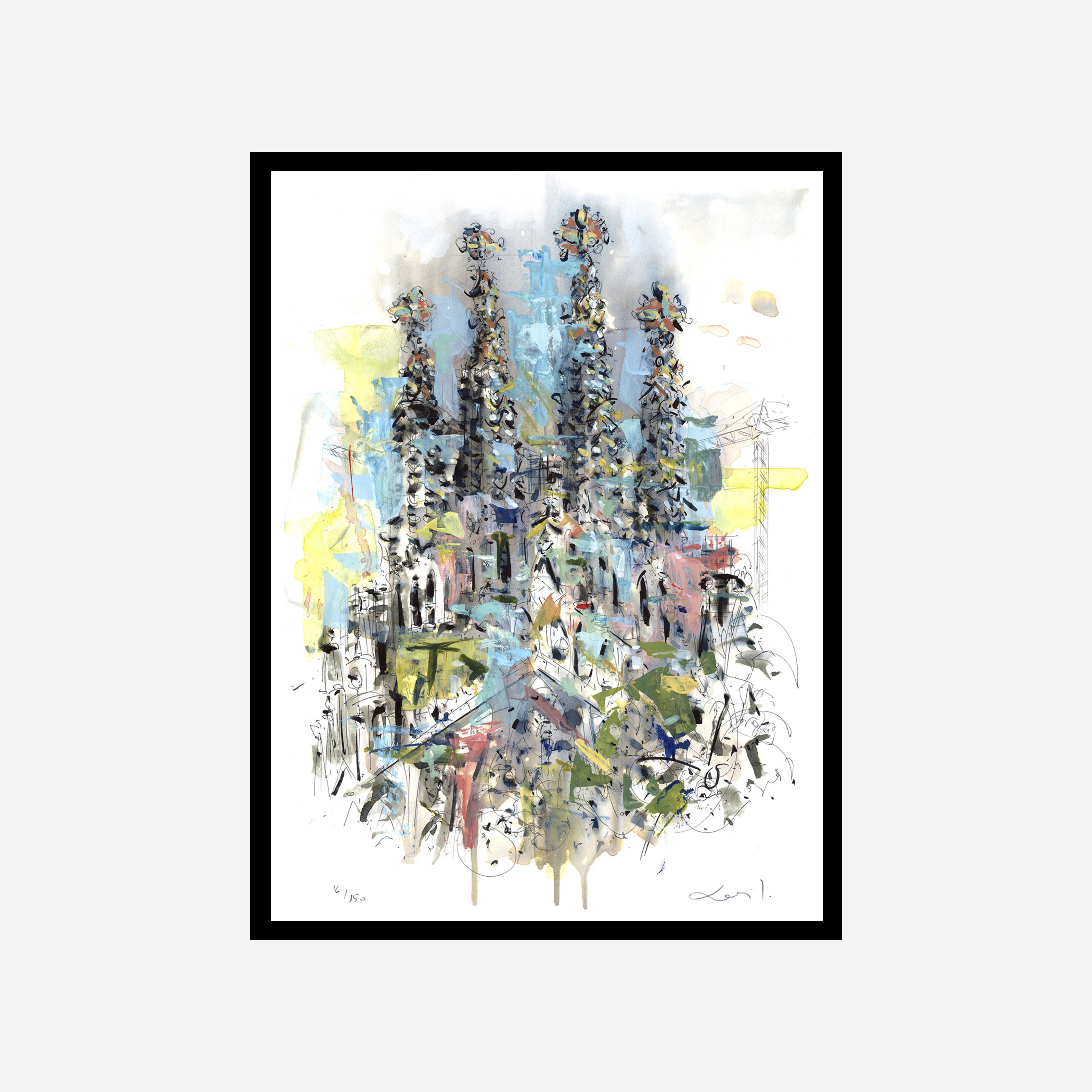 Sagrada Familia Freestyle Art Print