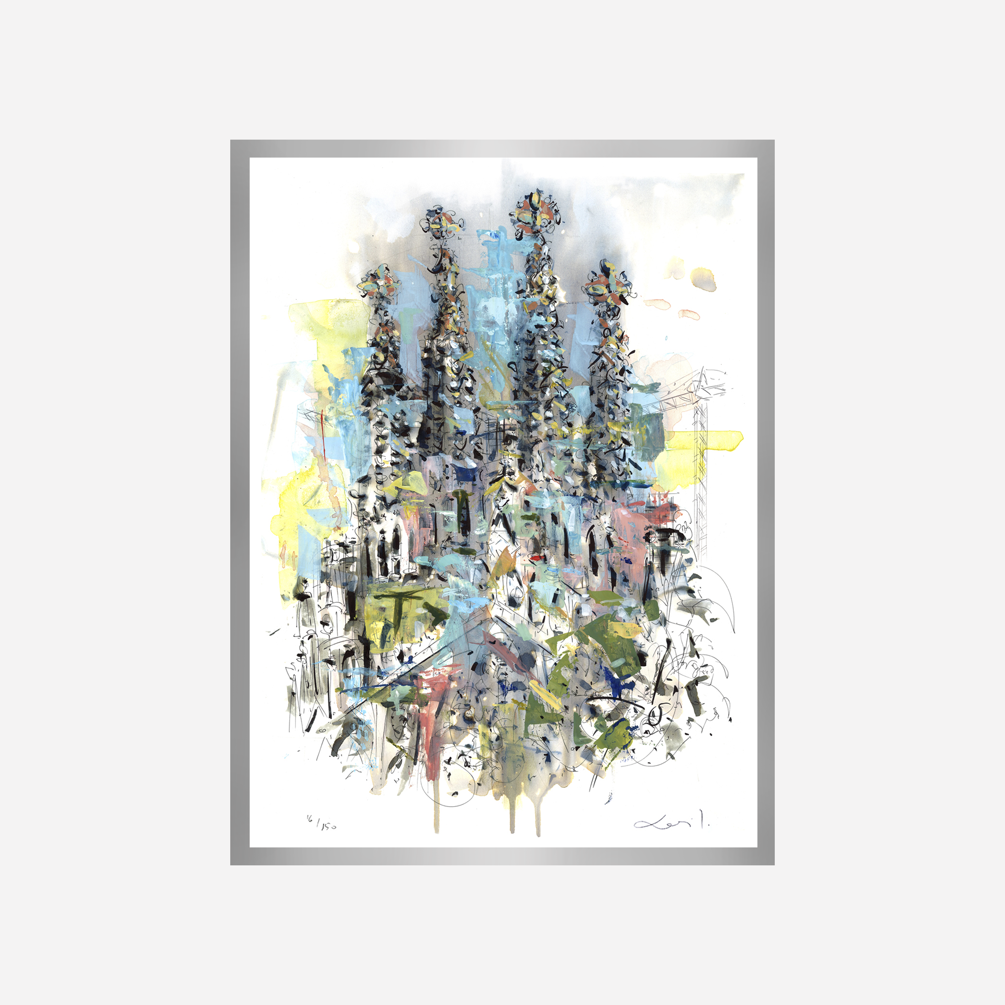 Sagrada Familia Freestyle Art Print